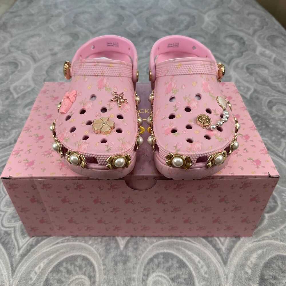 NWT LoveShackFancy X Crocs Classic Platform Clog